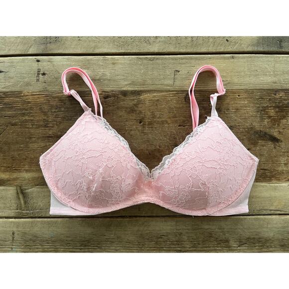 Victoria's Secret Pink Hope Sparkle 34B Sexy Tee Wireless Push Up Bra VS - Picture 1 of 2